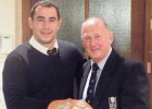 Lewis Paterson receives the Player of the Year award from Peter Richmond